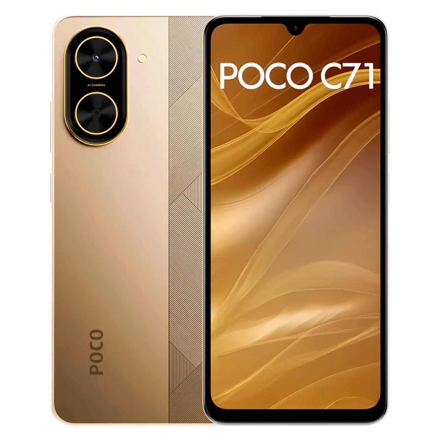 Smartphone Xiaomi Poco C71 64GB 3GB RAM Dual SIM Tela 6.88" - Dourado